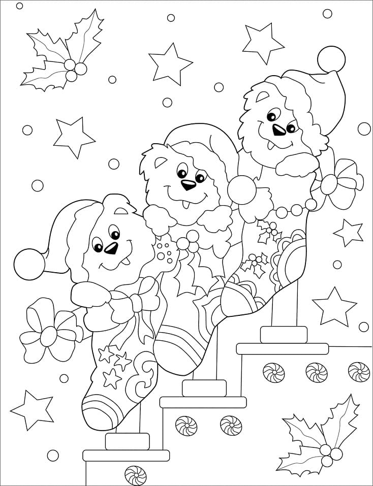 Free Printable Christmas Stocking Coloring Page