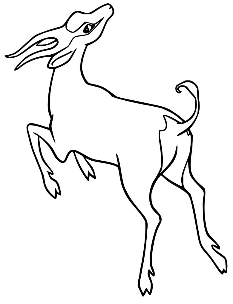 Free Printable Gazelle Coloring Page