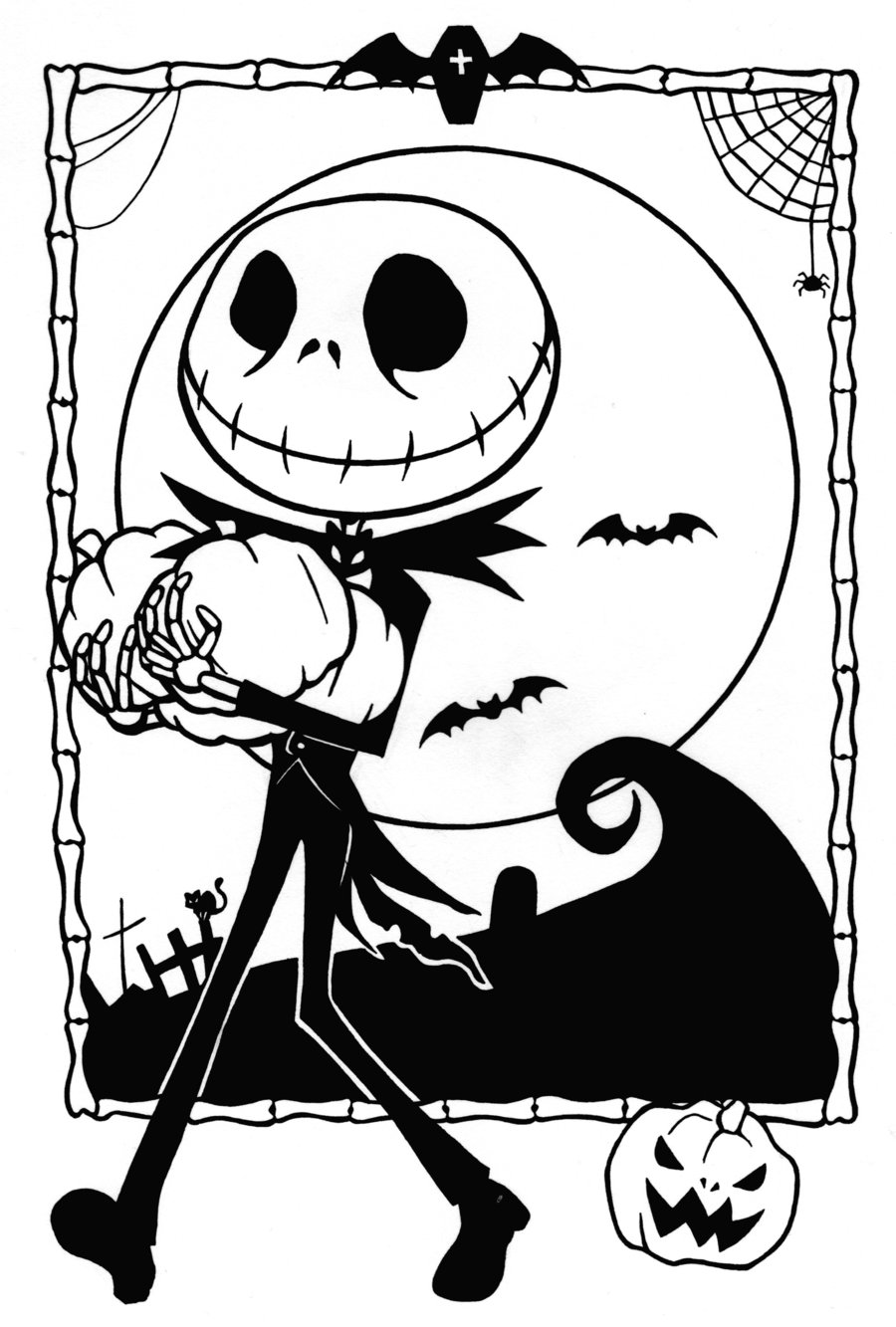 Free Printable Nightmare Before Christmass Coloring Page