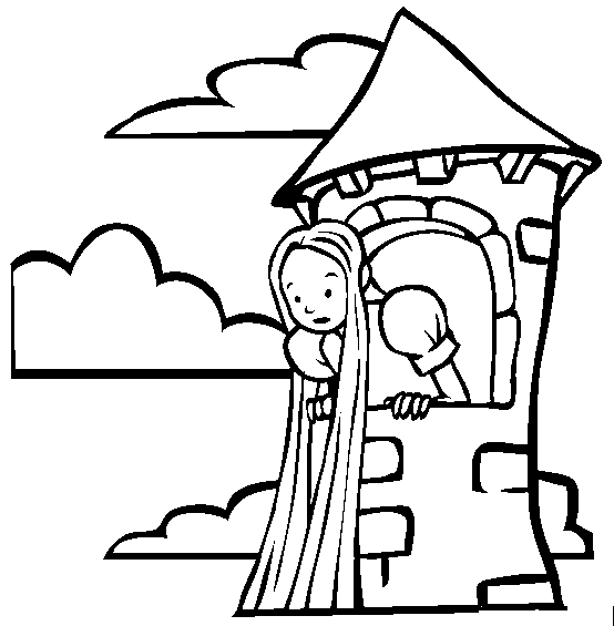 Free Printable Rapunzels Coloring Page