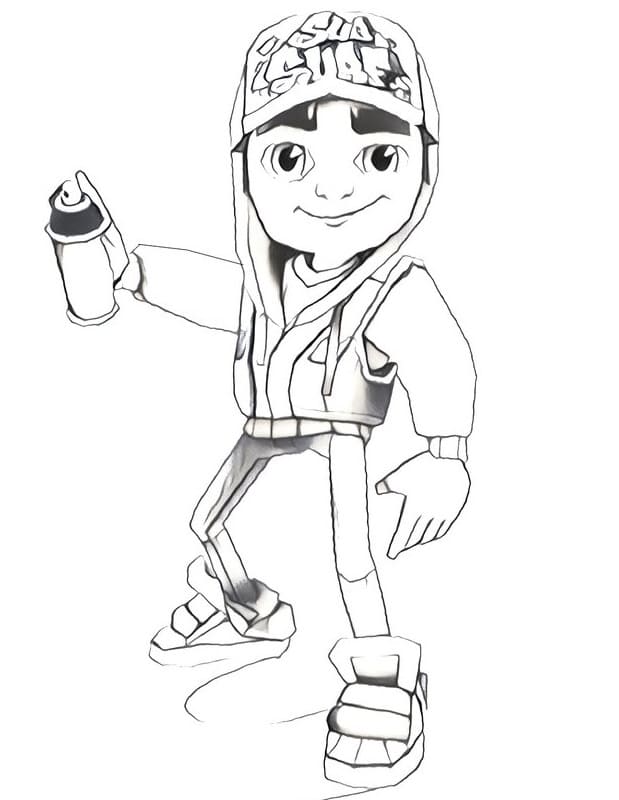 Free Printable Subway Surfers Coloring Page