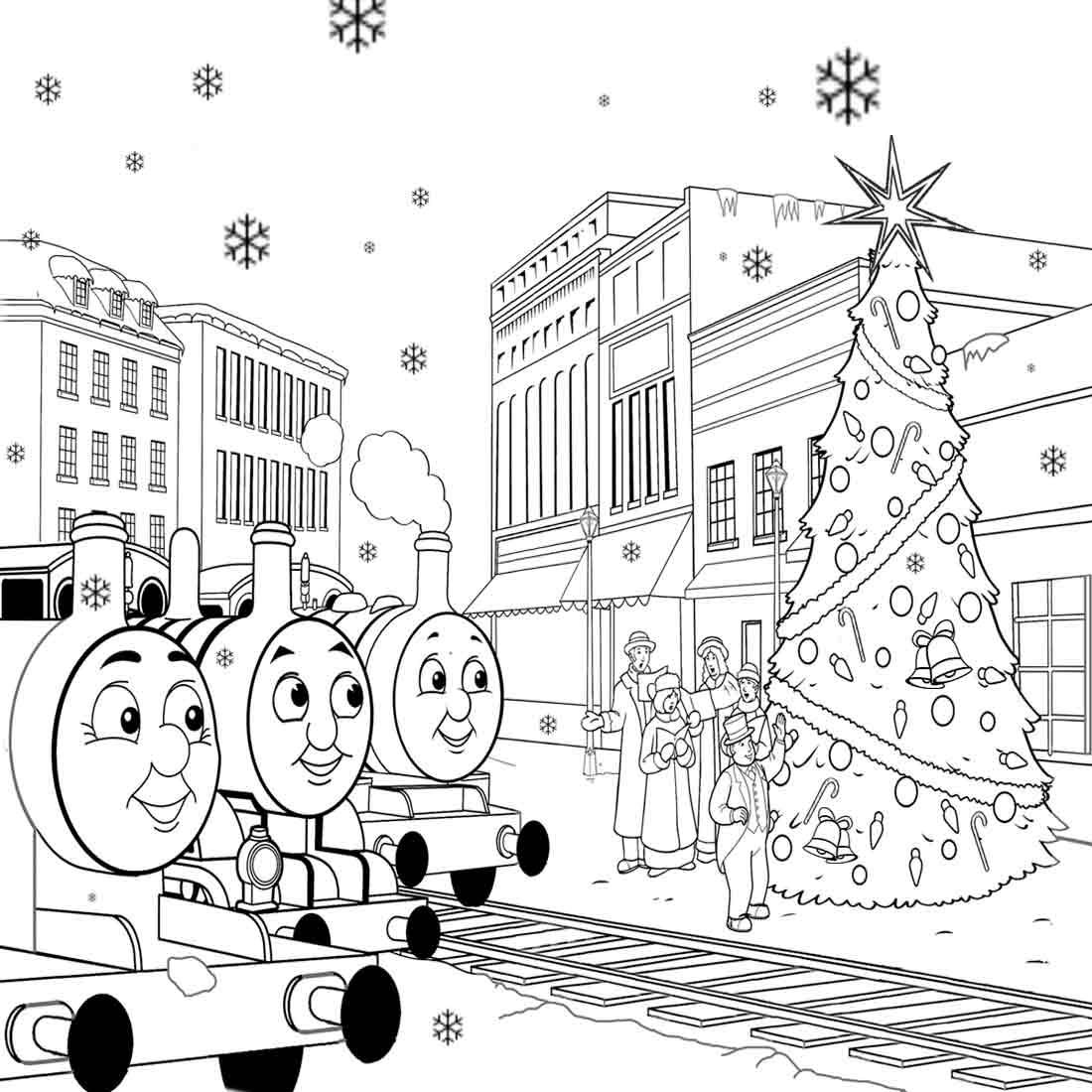 Free Printable Thomas The Train S For Kids Christmasa2de Coloring Page