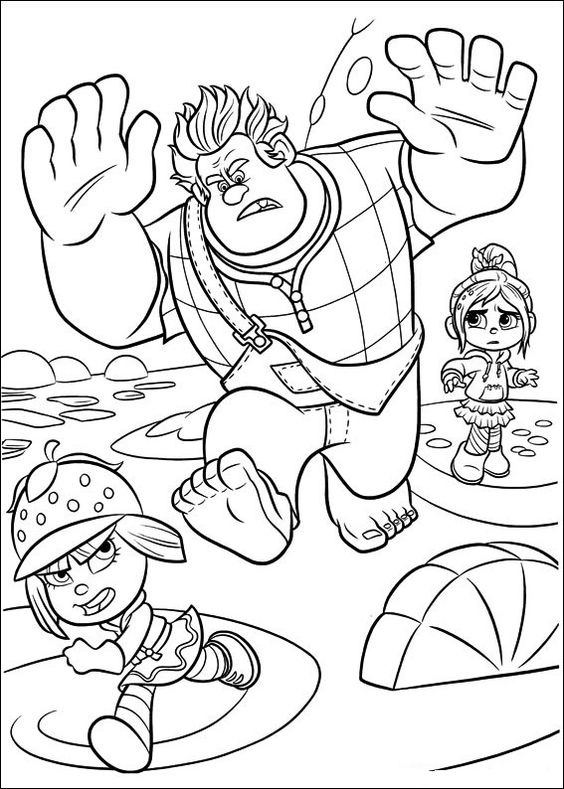 Free Printable Wreck-it Ralphs Coloring Page