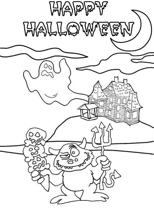 Free For Kids Halloween Coloring Page