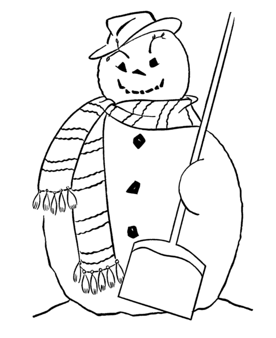 Free S Winter Snowman 93f6 Coloring Page