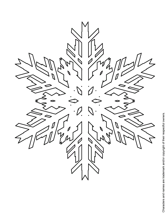 Free Snowflake Coloring Page