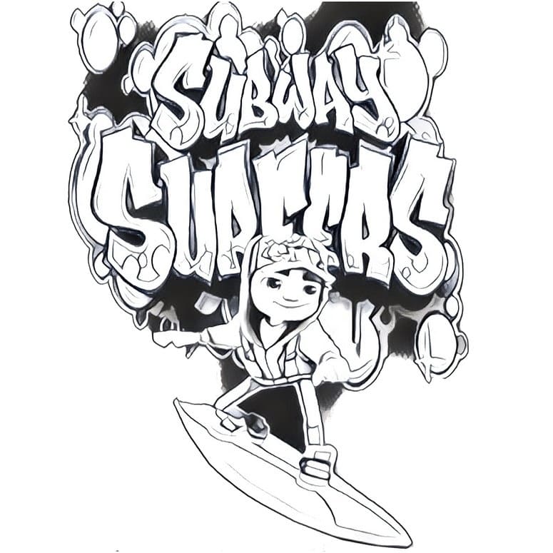 Free Subway Surfers Coloring Page