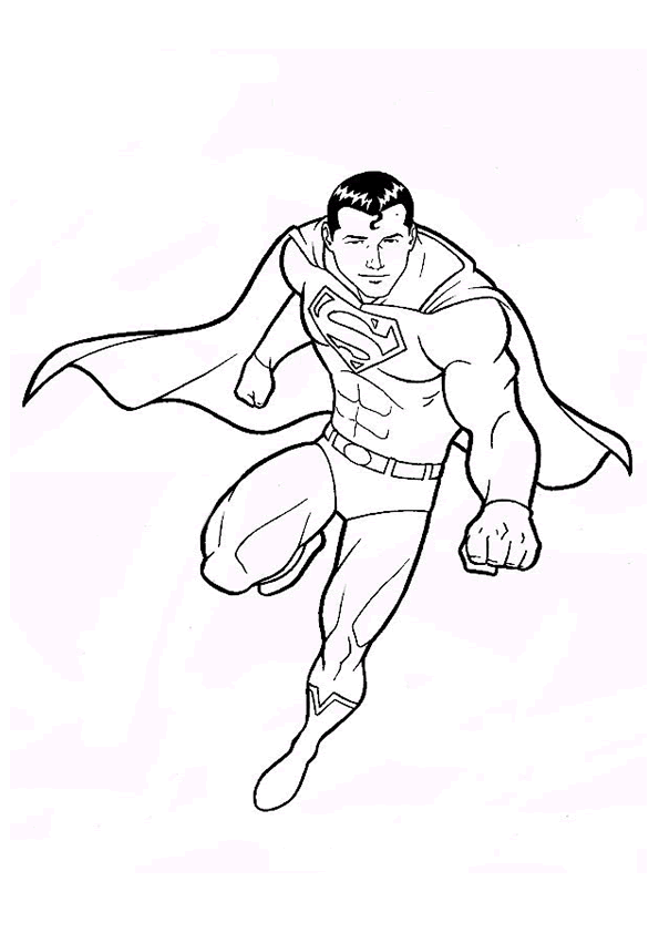 Free Superman S For Print Coloring Page