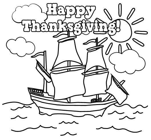Free Thanksgiving S Mayflower Ship86f7 Coloring Page