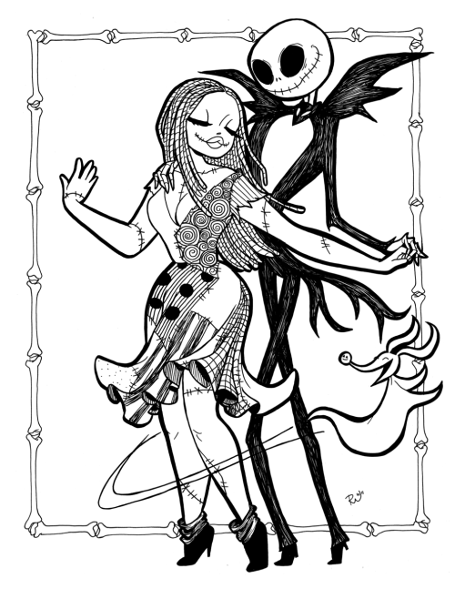 free to print Nightmare Before Christmas Coloring Page