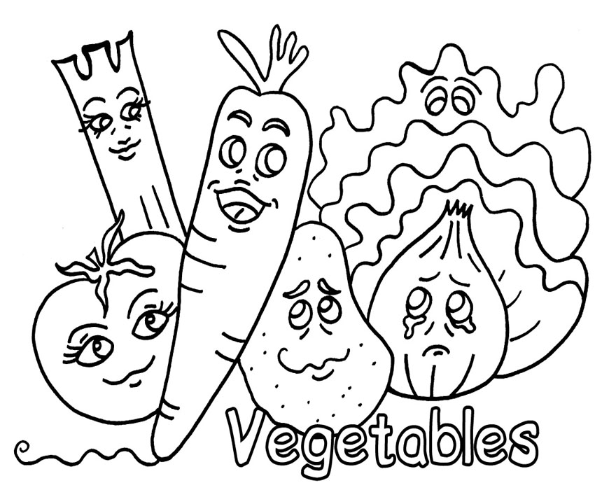 Free Vegetables Coloring Page