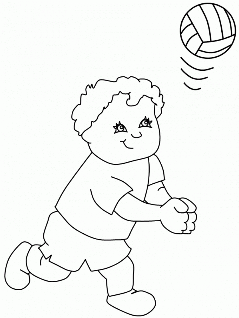 Free Volleyballs For Kids Coloring Page