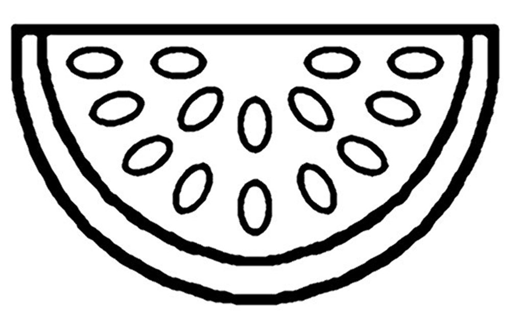 Free Watermelon Fruit S1f24 Coloring Page