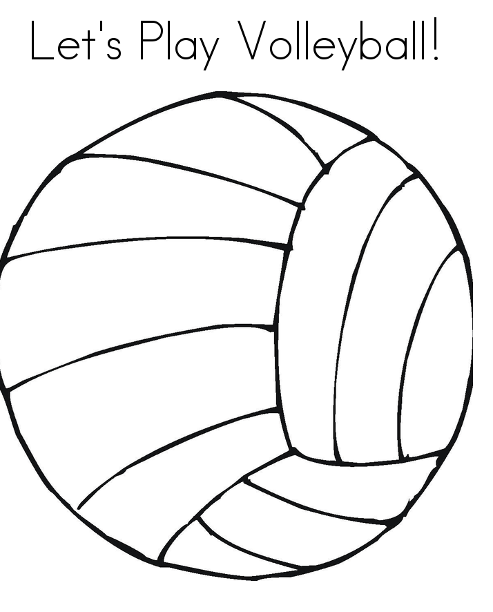 Frees of Volleyball Coloring Page