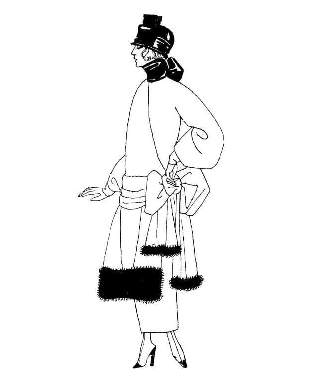 Cool French Fashion Coloring Page