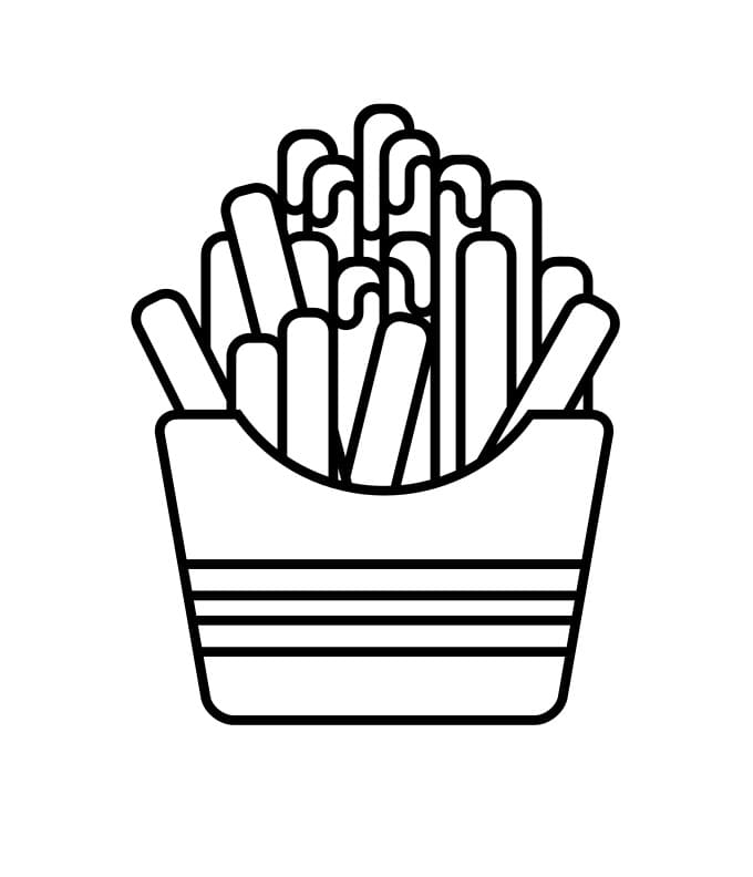 French Fries 10 Coloring Page