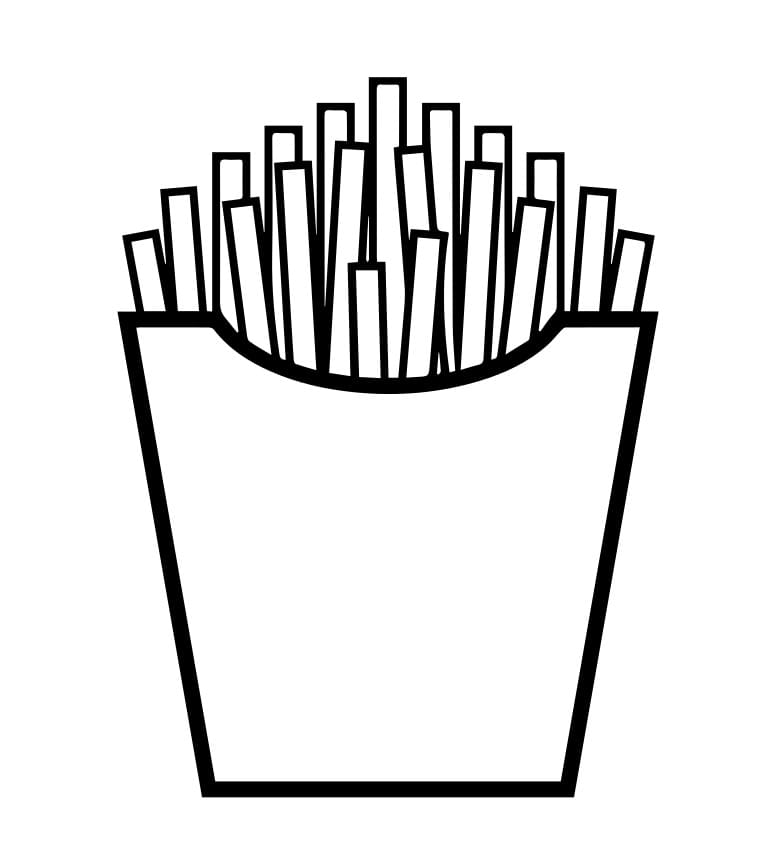French Fries 12 Coloring Page