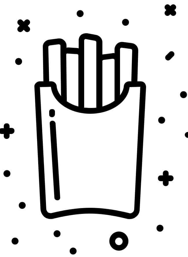 French Fries 13 Coloring Page