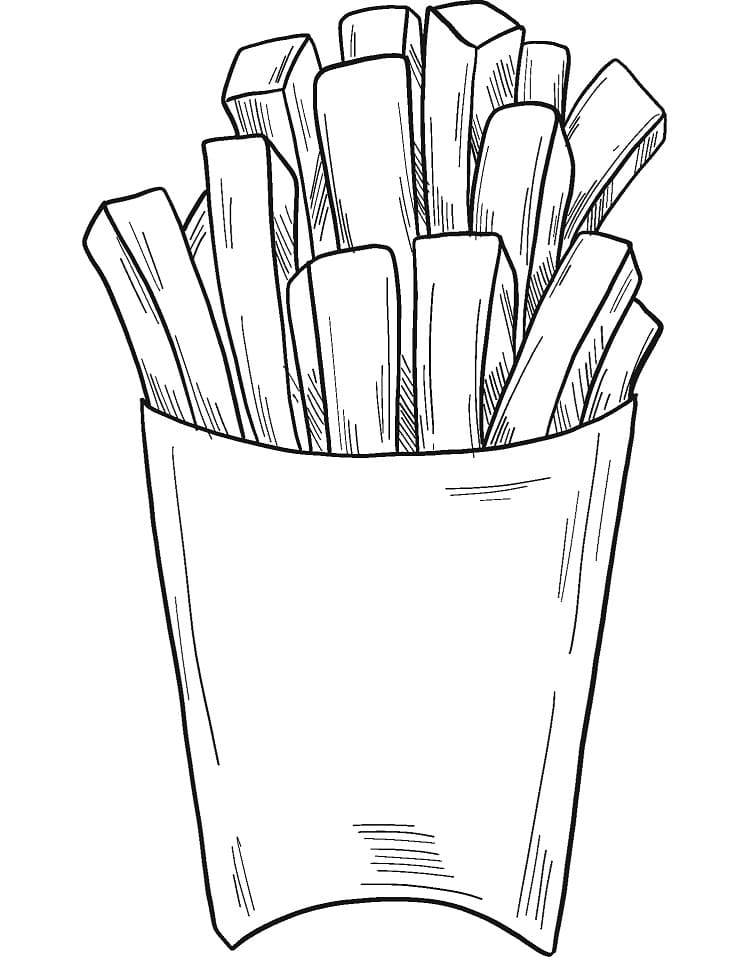 French Fries 2 Coloring Page