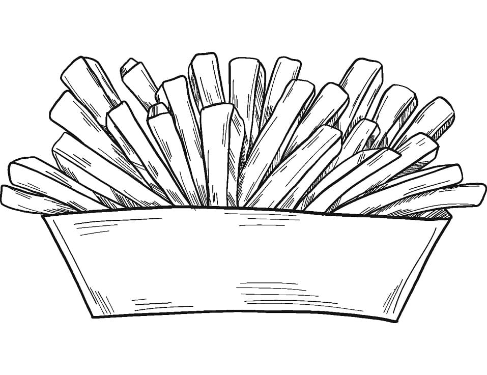 French Fries 3 Coloring Page