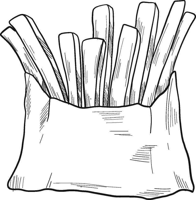 French Fries 4 Coloring Page