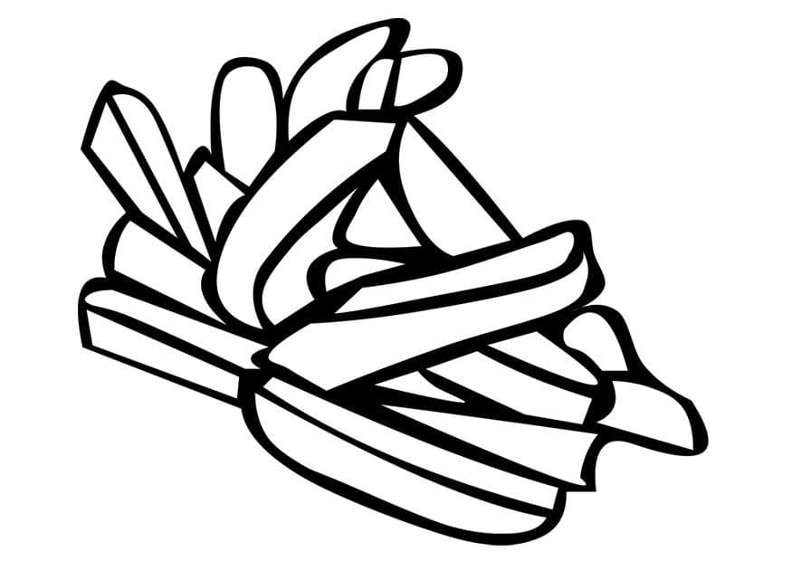 French Fries 5 Coloring Page