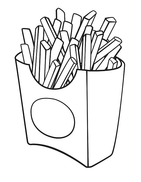 French Fries 6 Coloring Page
