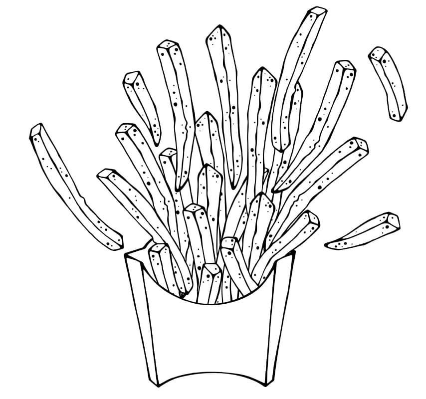 French Fries 7 Coloring Page