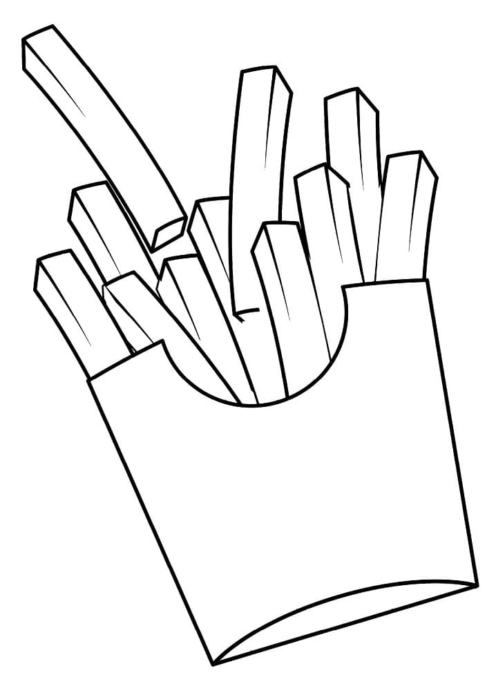 French Fries 8 Coloring Page