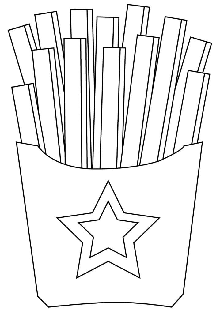 French Fries Printable Coloring Page