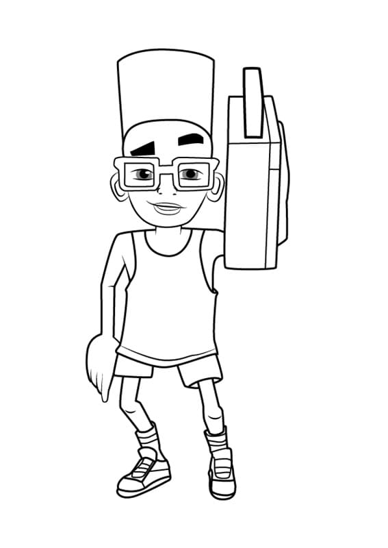 Fresh from Subway Surfers Coloring Page