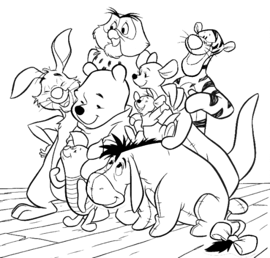 Friends And Winnie The Pooh Sc5bb Coloring Page