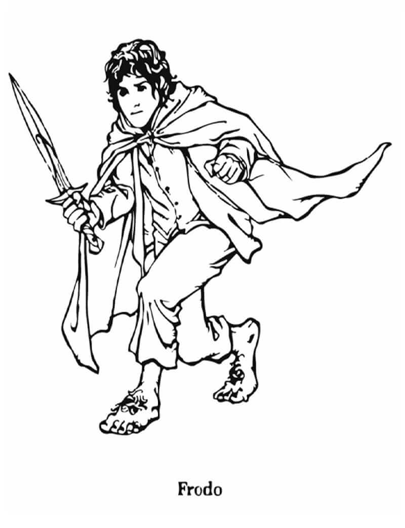 Frodo Baggins Coloring Page