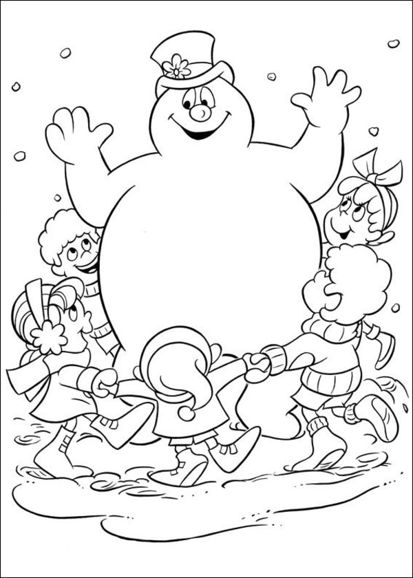 Frosty the Snowman coloring page fun