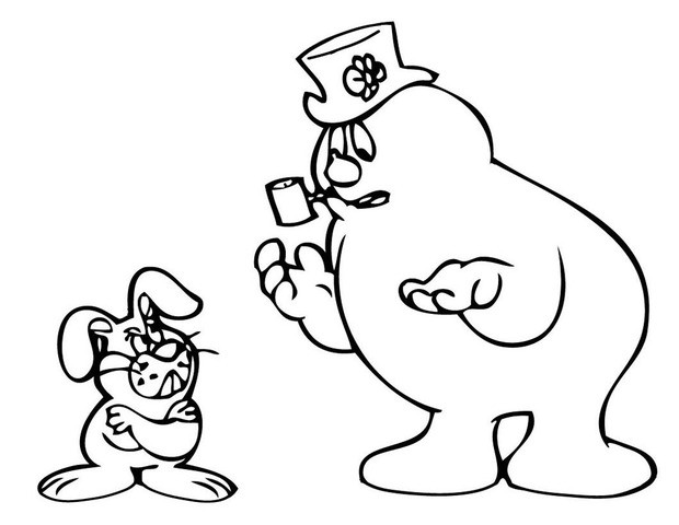 Frosty the Snowman coloring page rabbit Coloring Page