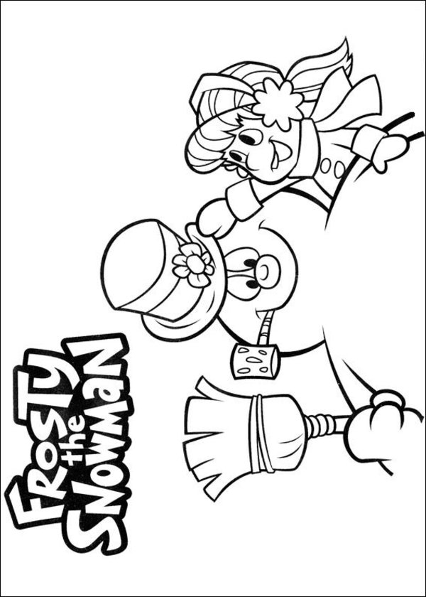 Frosty the Snowman coloring sheet Coloring Page
