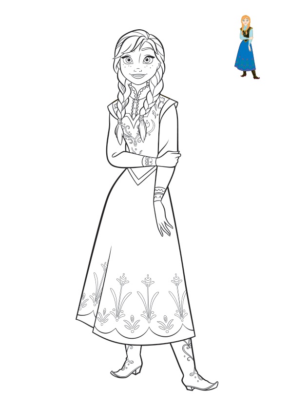 Frozen Anna Coloring Book 2018 Coloring Page
