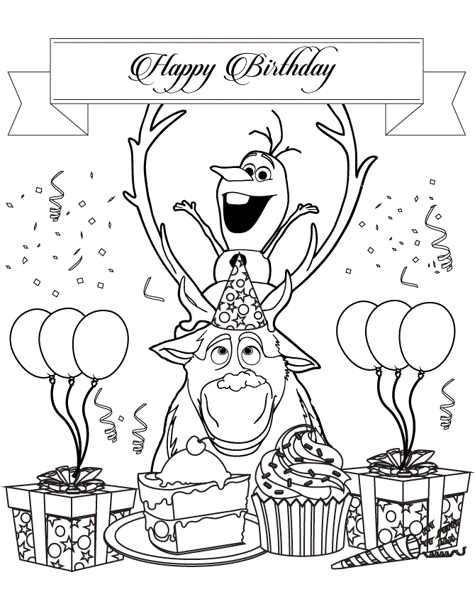 Frozen Characters Olaf And Sven Colouring Page Coloring Page