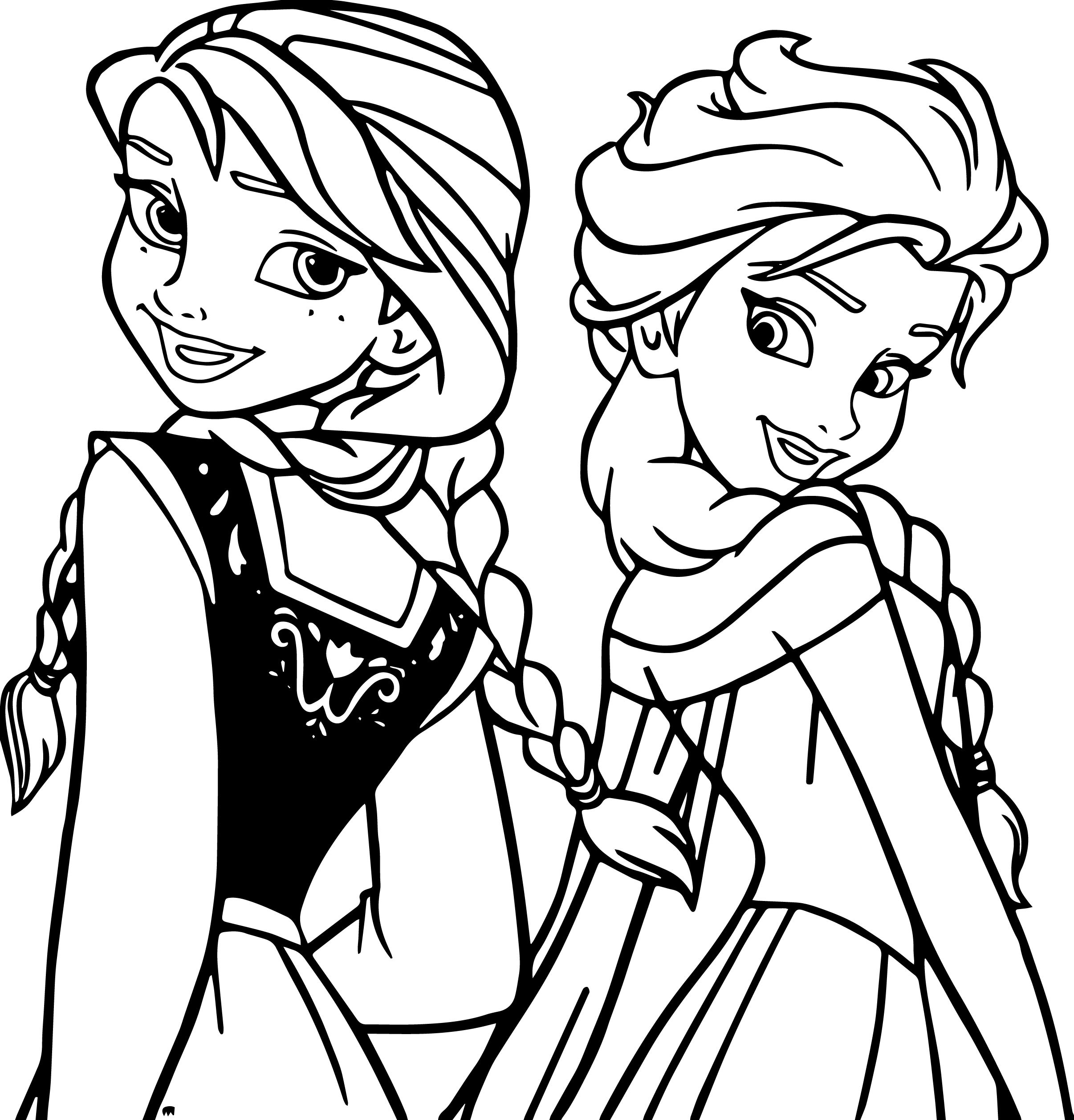 Frozen For Girls Coloring Page