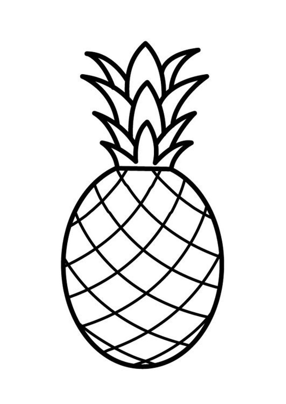 Fruit Pineapple  Free8fdc Coloring Page