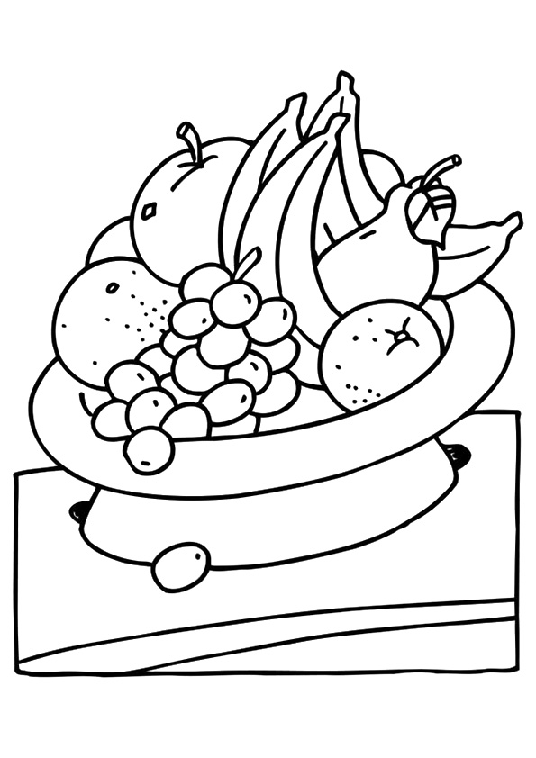 Fruitbowl With Oranges Coloring Page