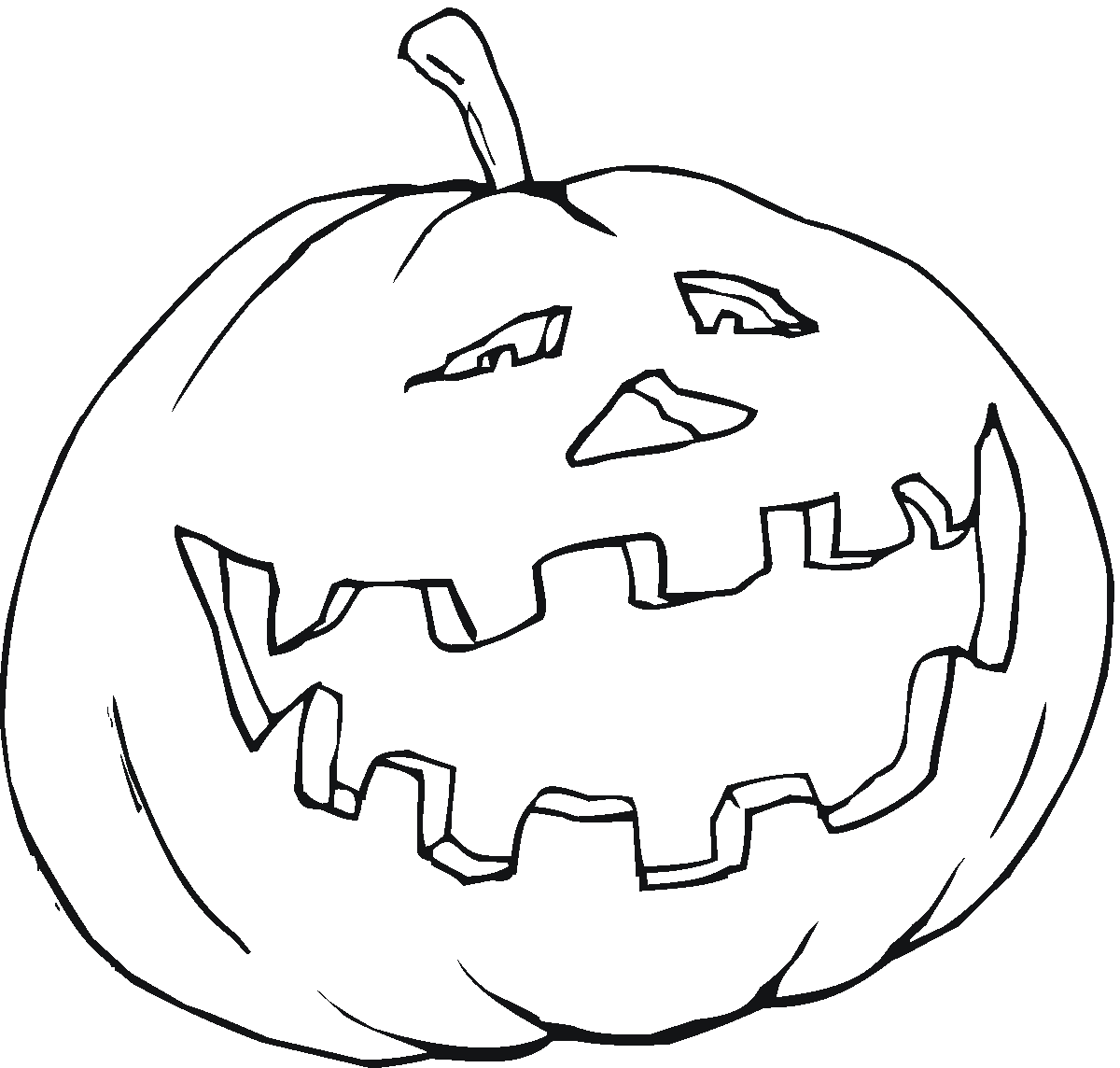 Fun Carved Halloween Pumpkin