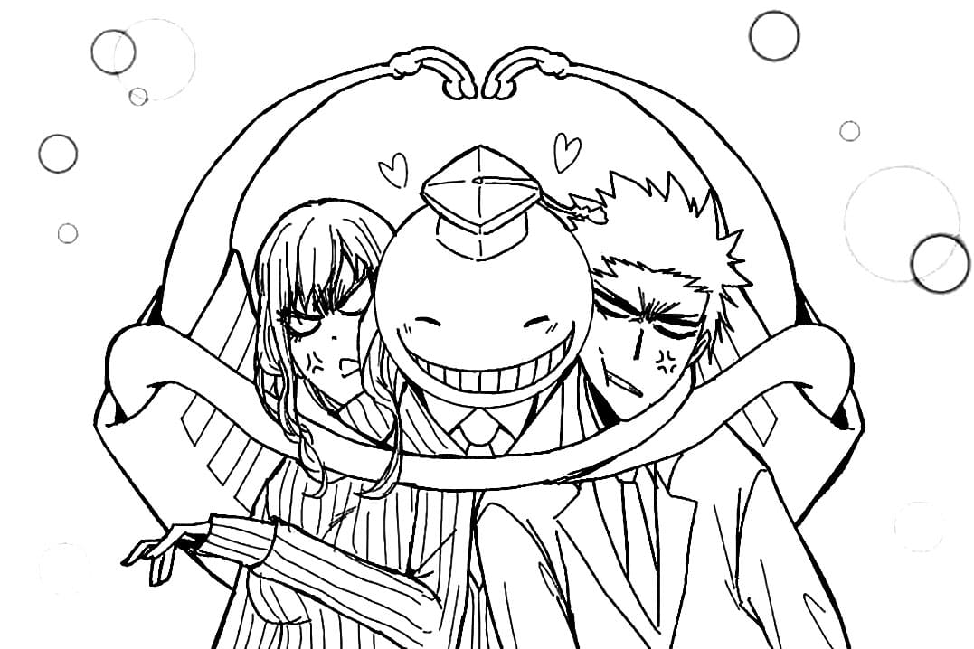 Funny Assassination Classroom Coloring Page