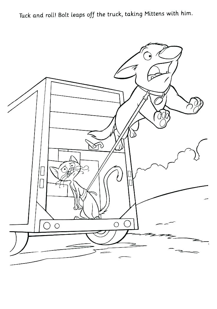 Funny Bolt And Mittens Coloring Page