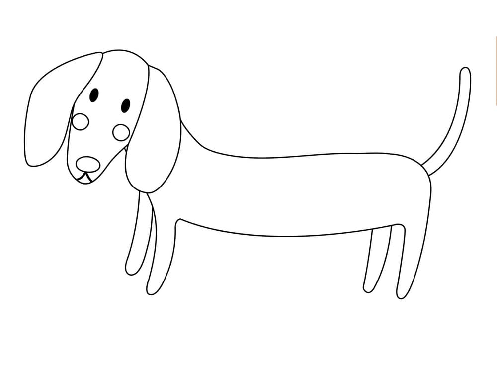 Funny Dachshund 1 Coloring Page