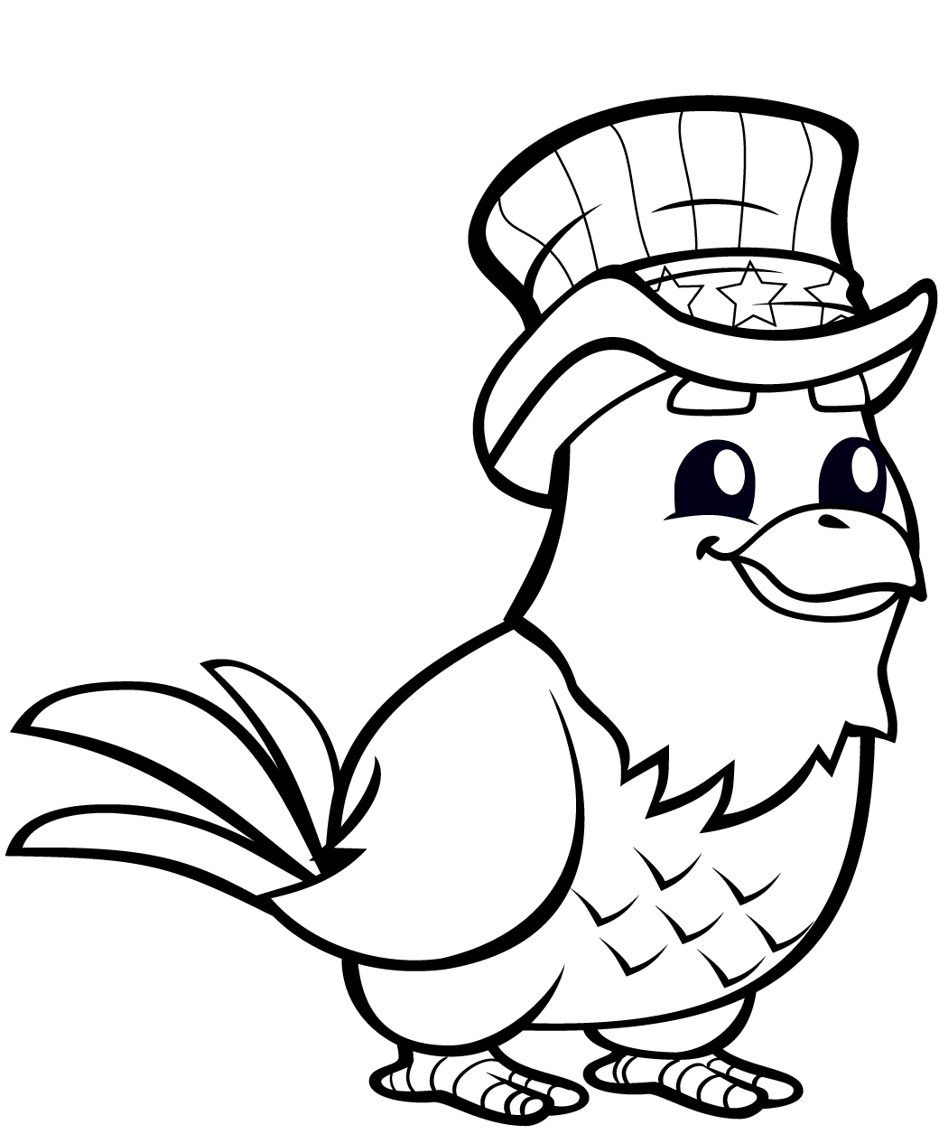 Funny Eagle With Top Hat