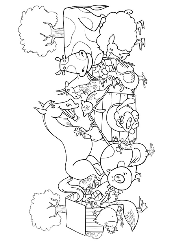 Funny Farm Coloring Page