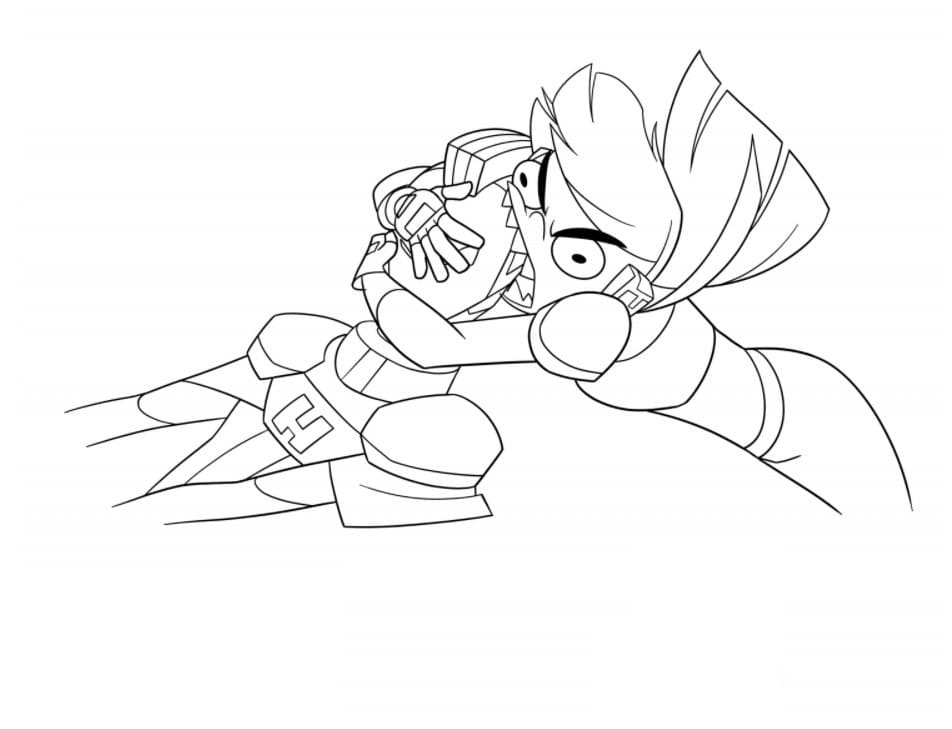 Funny Glitch Techs Coloring Page
