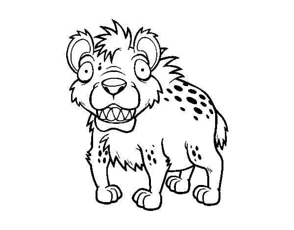 Funny Hyena Coloring Page