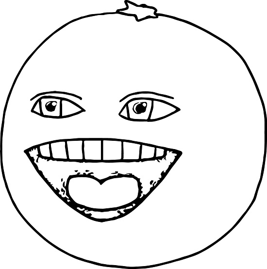 Funny Orange Coloring Page